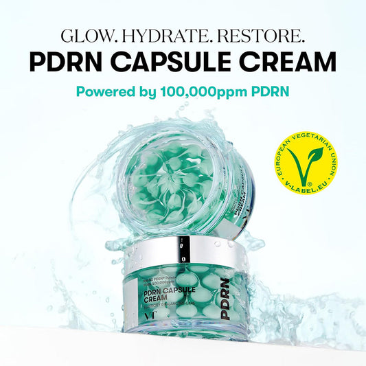 VT COSMETICS PDRN Capsule Cream 100, Hydrating Face Moisturizer with 100,000ppm PDRN (1.69 fl oz/50ml)