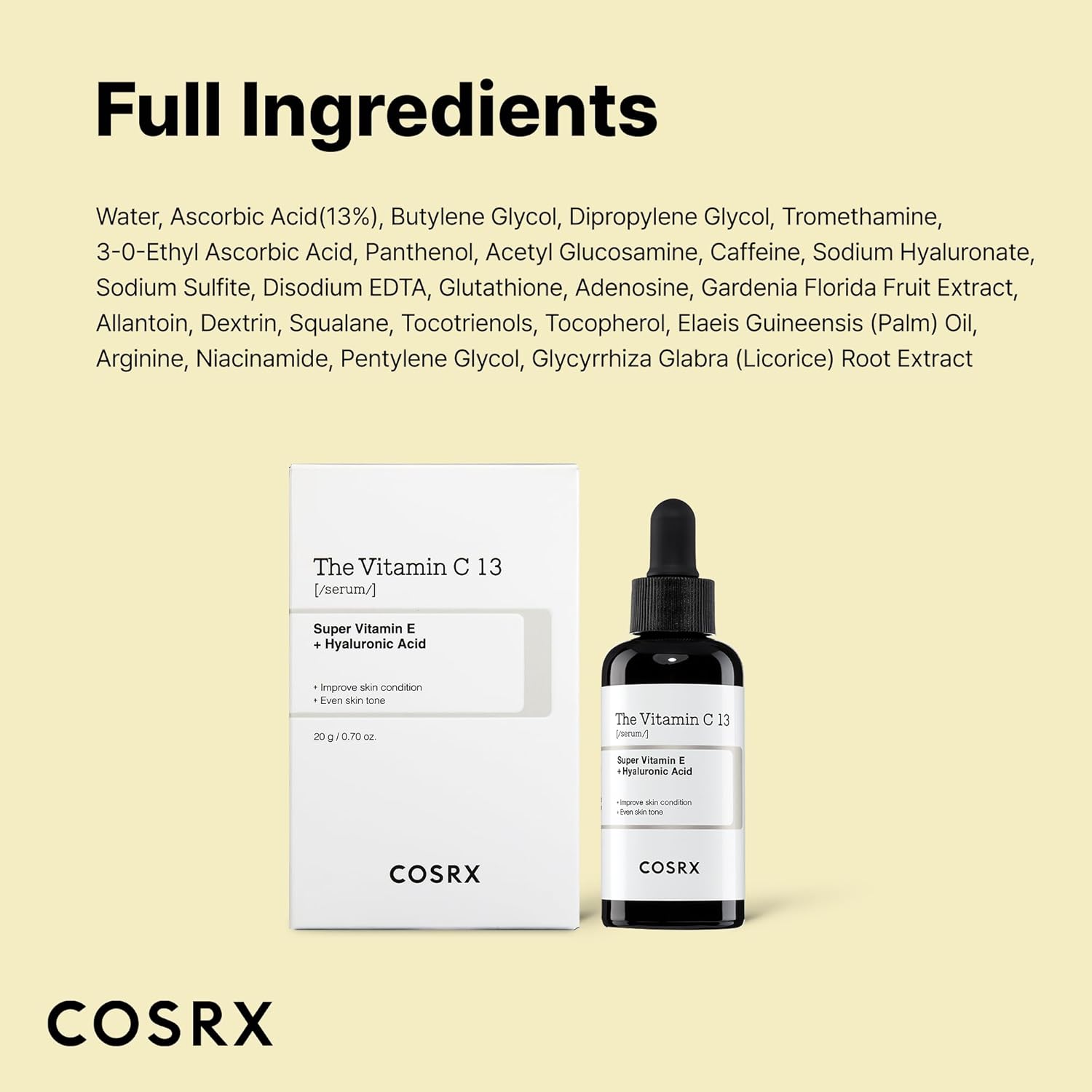 COSRX The Vitamin C 13 Serum - Advanced Skin Tone & Pore Refining Treatment 20ml