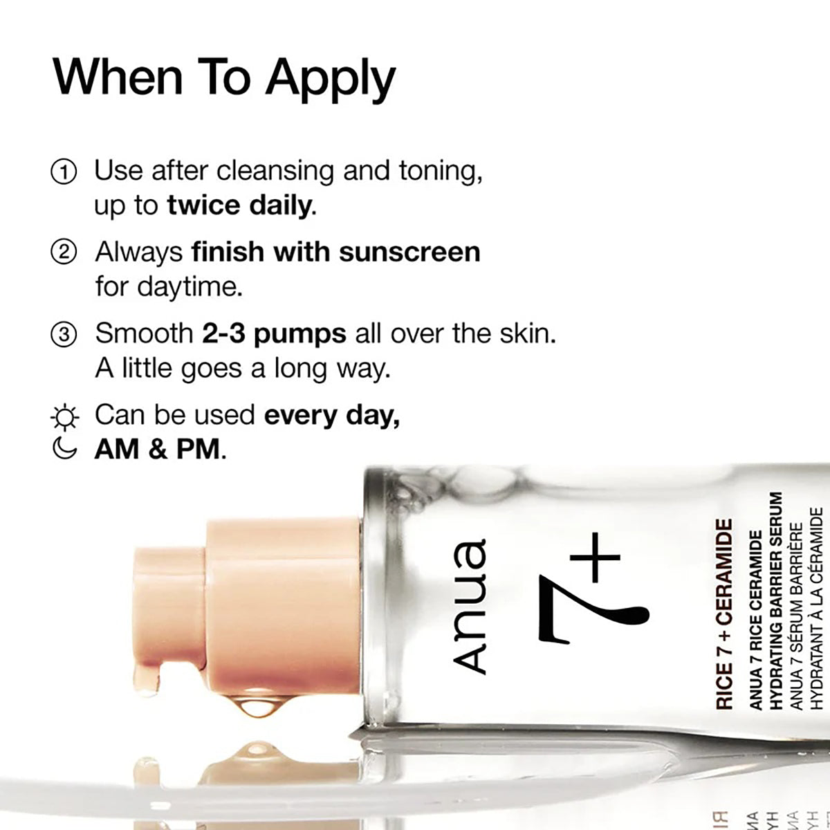 Anua Rice Ceramide 7 Hydrating Barrier Serum (1.69 fl oz/50ml)