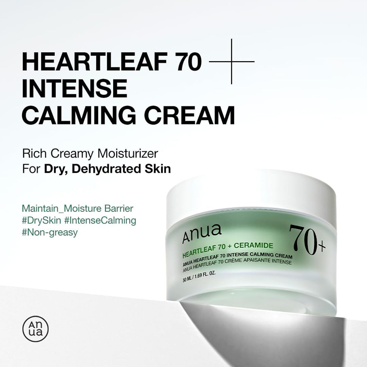 ANUA Heartleaf 70 Intense Calming Cream with Ceramide (1.69 fl oz/50ml)