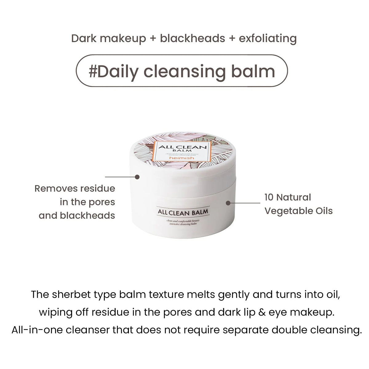 Heimish All Clean Balm – The Ultimate Multi-Tasking Facial Cleanser (120ml)