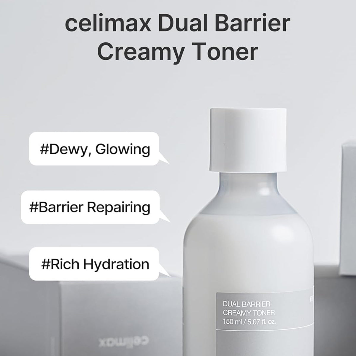 Celimax Dual Barrier Creamy Toner with Ceramides, Oil & Alcohol Free (5.07 fl oz/150ml)
