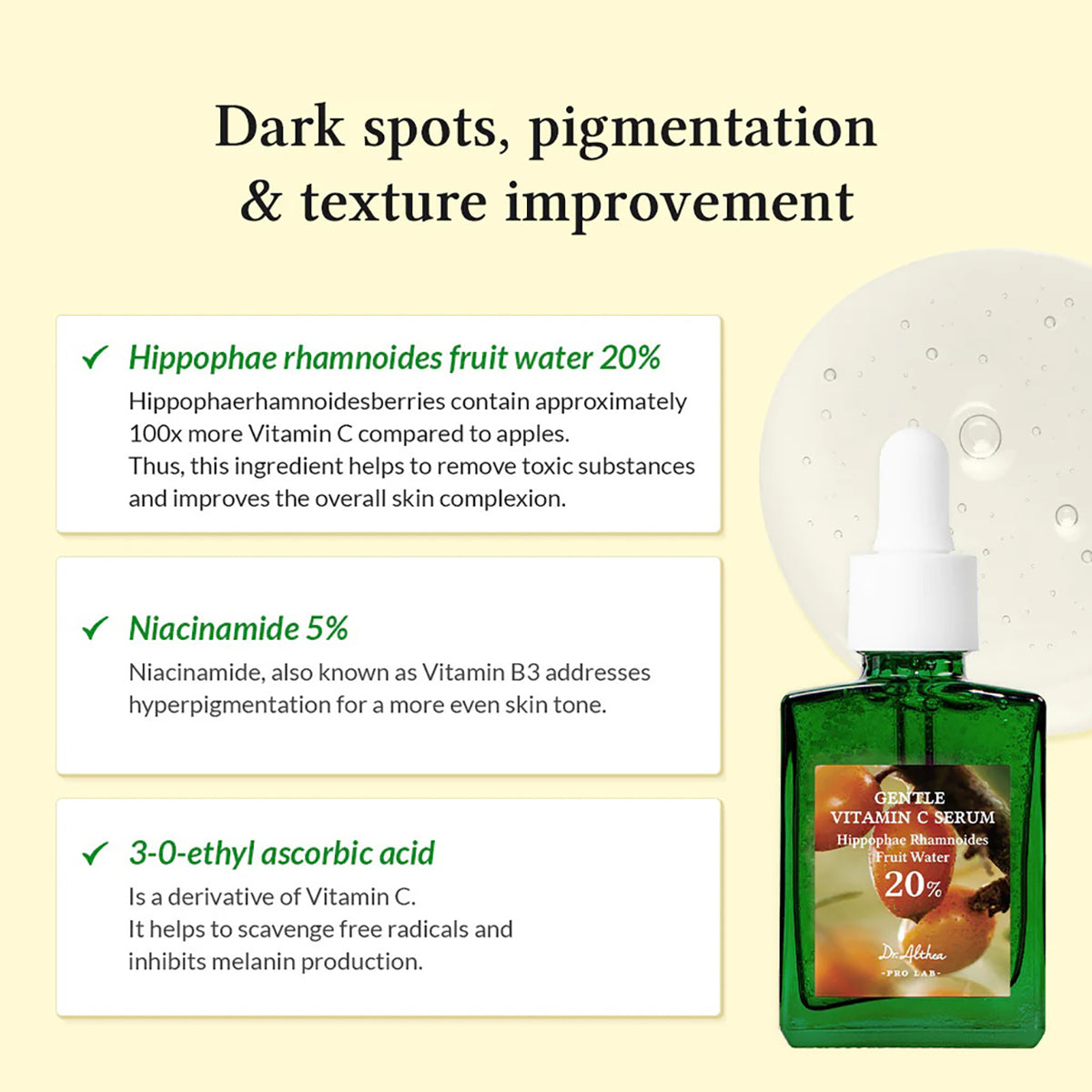 Dr.Althea Gentle Vitamin C Serum | Benefits Skin Tone and Pigmentation (30ml)