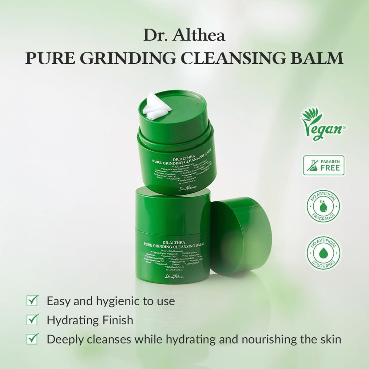 Dr. Althea Pure Grinding Cleansing Balm | Gentle, Soothing for All Skin Types (1.69 fl oz/50ml)