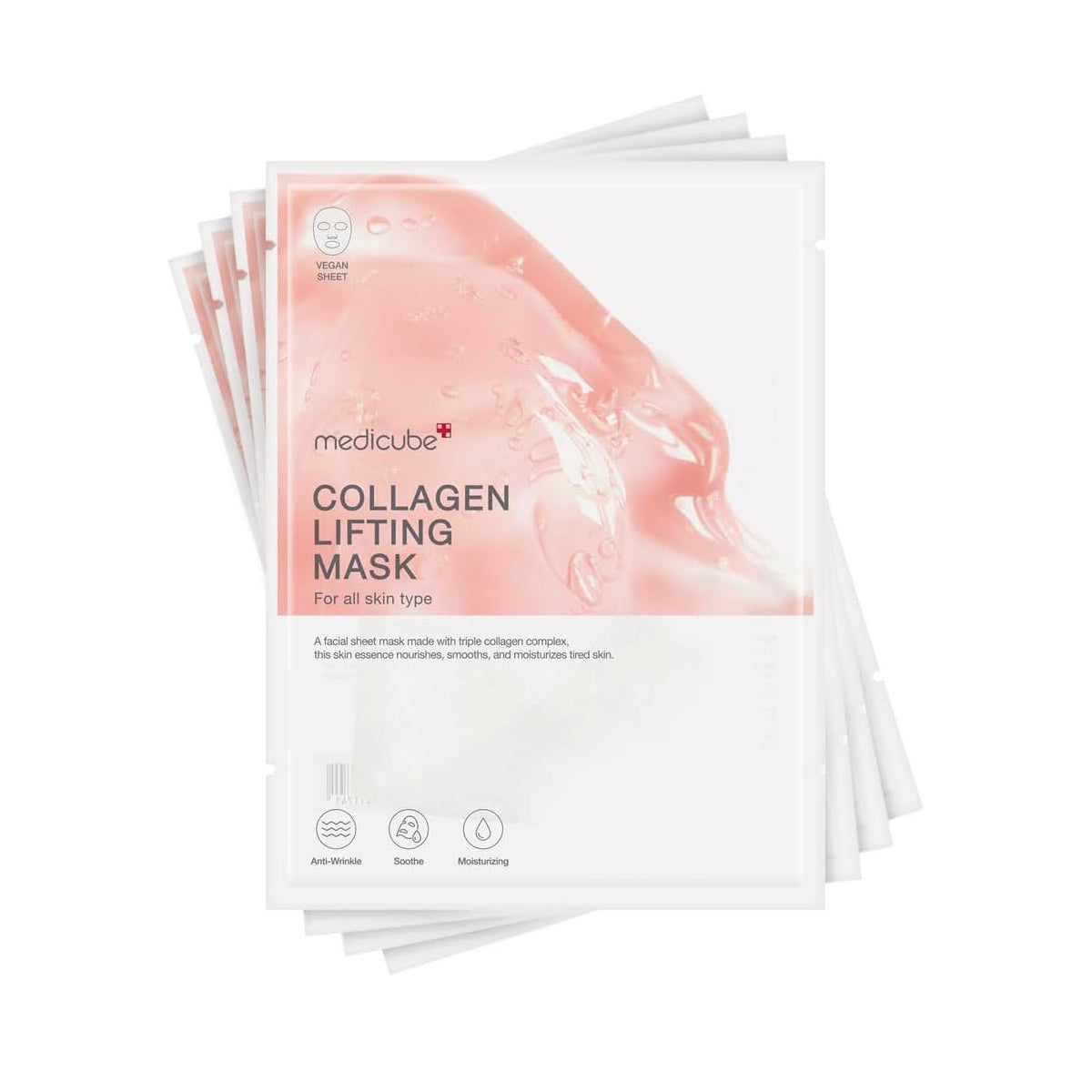 Medicube Collagen Lifting Mask | Hydrating, Radiance-Boosting & Firming Facial Mask 4-Pack Set