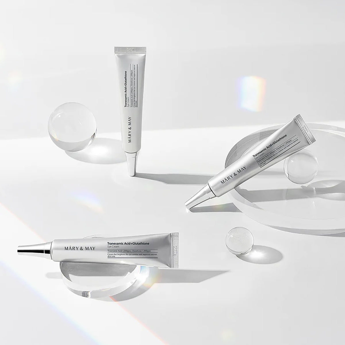 Mary&May Tranexamic Acid + Glutathione Eye Cream - Powerful Antioxidant, Reduces Dark Circles in the Eye