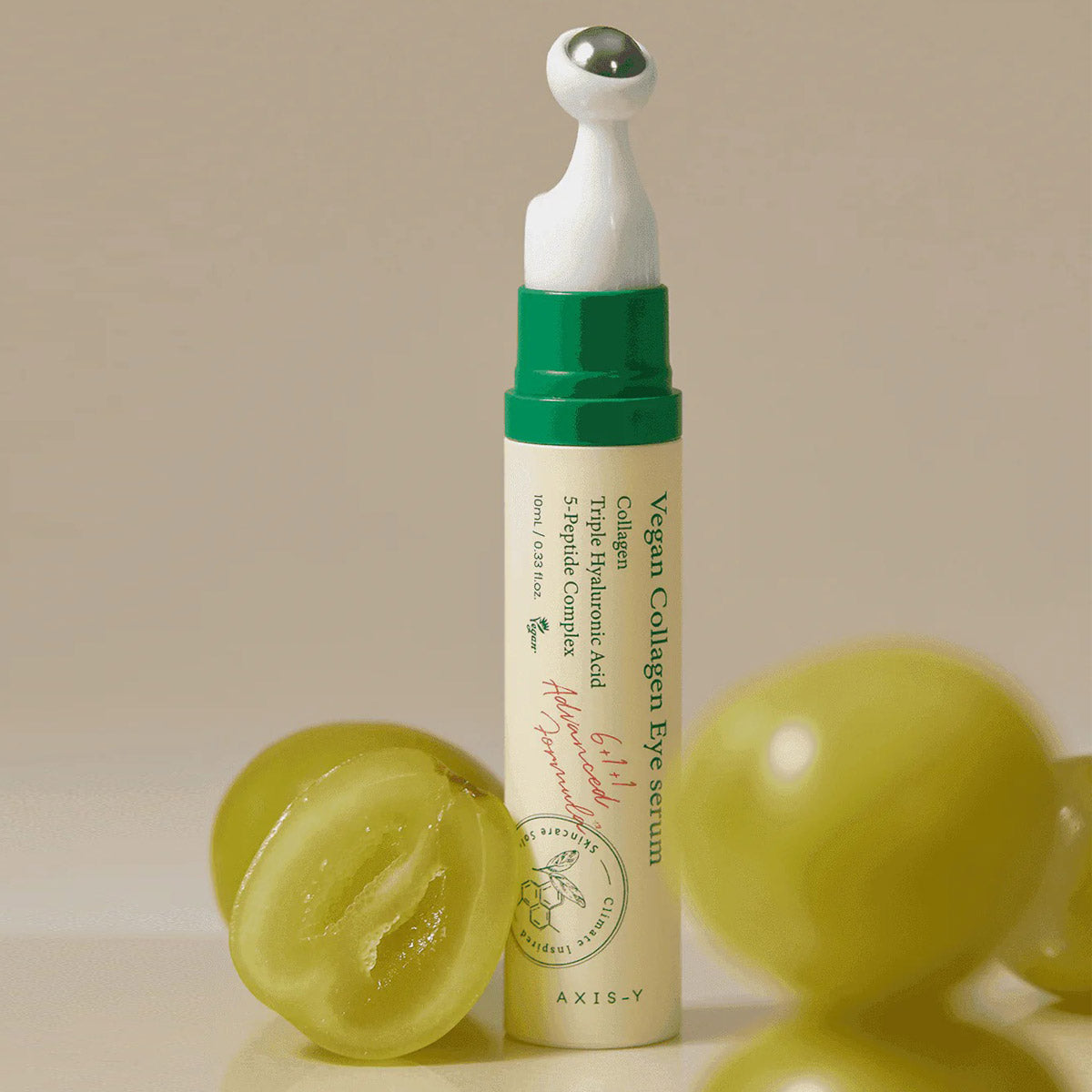AXIS-Y Vegan Collagen Eye Serum - K Beauty Triple Hyaluronic Acid & Peptide Collagen Serum (0.33 fl oz/10ml)