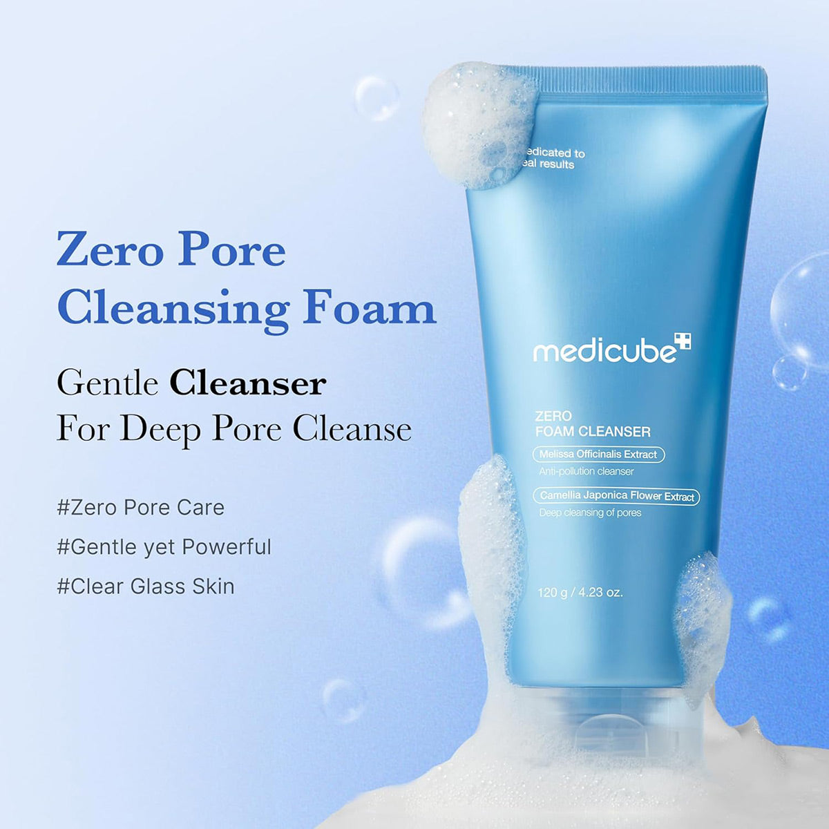 Medicube Zero Foam Cleanser — Advanced Pore Clarification for Delicate Skin (4.23 oz/120g)
