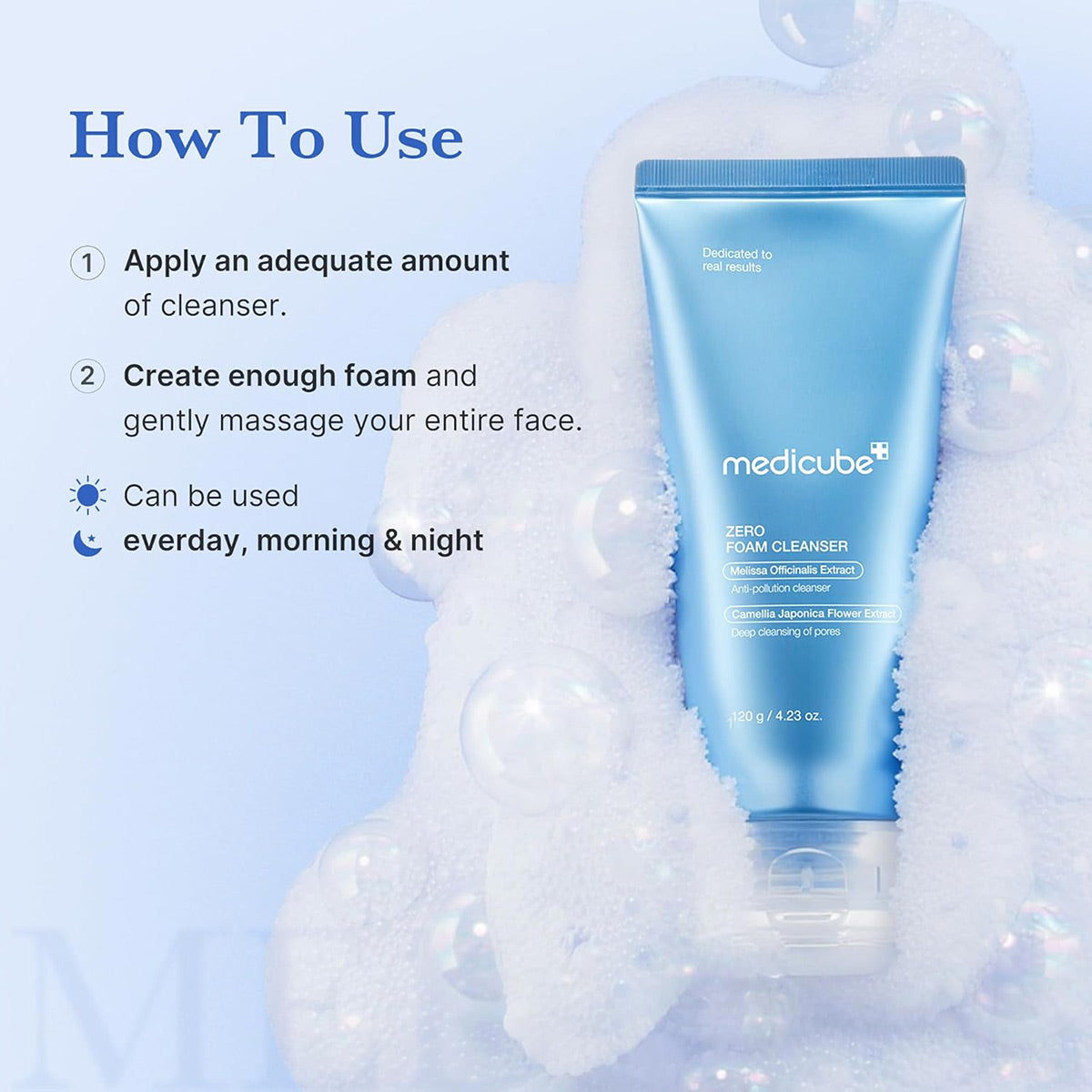 Medicube Zero Foam Cleanser — Advanced Pore Clarification for Delicate Skin (4.23 oz/120g)