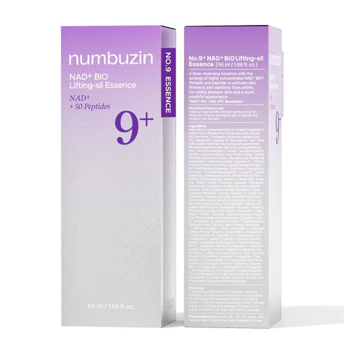 Numbuzin No.9 NAD+ BIO Lifting Serum | Advanced Age-Defying Recovery (1.69 fl oz/50ml)